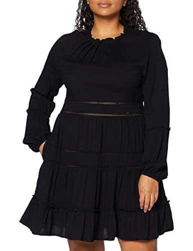 Superdry Richelle LS Dress Vestido Casual, Black, S para Mujer