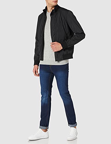 Superdry Studio Harrington Chaqueta, Negro, L para Hombre