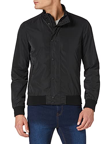 Superdry Studio Harrington Chaqueta, Negro, L para Hombre