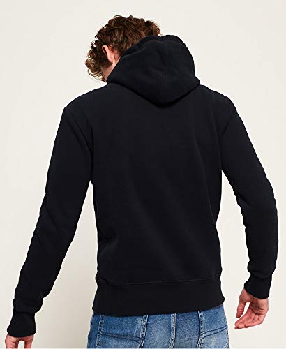 Superdry Sweat Shirt Shop Duo Hood suéter, Azul (Eclipse Navy 98T), S para Hombre