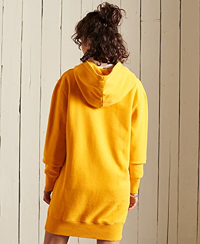 Superdry Tonal City Hood Dress Vestido Casual, Springs Amarillo, M para Mujer