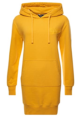 Superdry Tonal City Hood Dress Vestido Casual, Springs Amarillo, M para Mujer