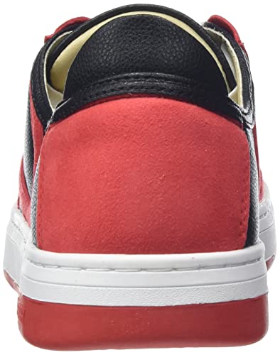 Superdry Vegan Basket Ov Low Trainer, Zapatillas Hombre, Bison Black Americana Red, 41 EU