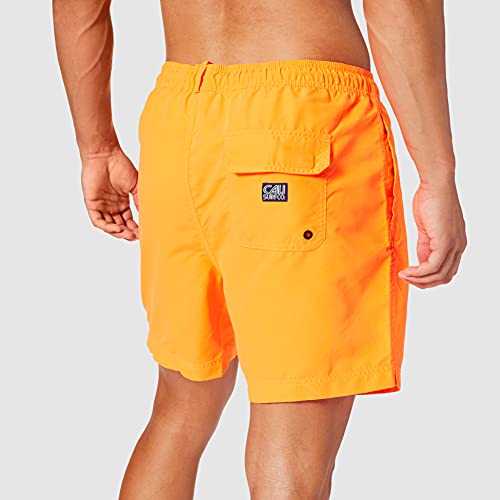 Superdry Venice Swim Short Pantalones Cortos para Tabla, Orange Chill, L para Hombre