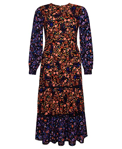 Superdry Vestido Informal para Mujer de Cachemira Mixed Paisley Print L