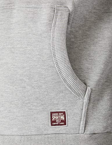 Superdry VL Chenille Hood Sudadera con Capucha, Grey Marl, S para Hombre