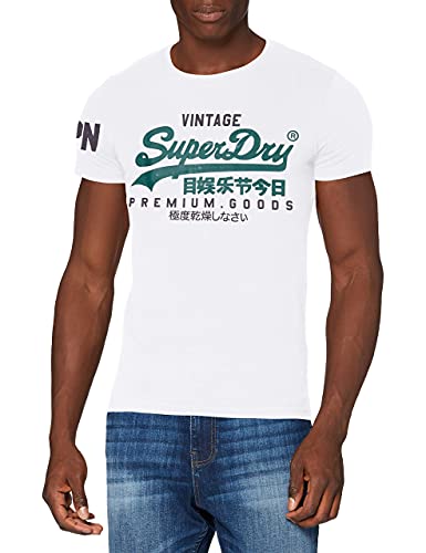 Superdry VL NS tee Camiseta, Óptica, 3XL para Hombre