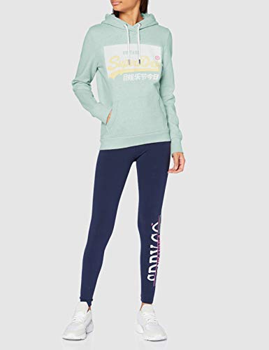 Superdry VL O Pastel Hood Sudadera con Capucha, Verde Poco Profundo, XS para Mujer