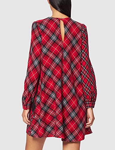 Superdry Woven Mini Dress Vestido Casual, Red Check, L para Mujer