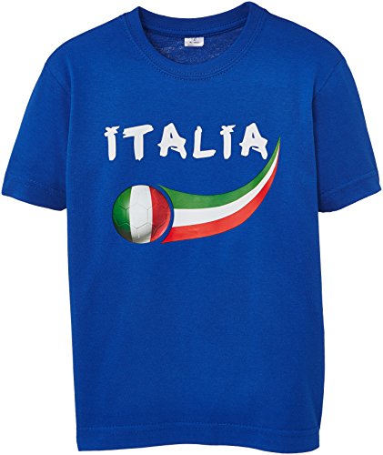 Supportershop Camiseta de forofo de la selección de fútbol de Italia, niño, Italie Coup du Monde, BLU - BLU Elettrico