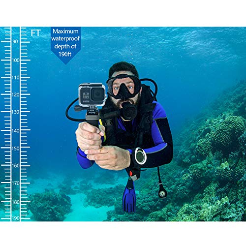 Suptig Funda protectora impermeable compatible con GoPro Hero 8 negro impermeable 60 metros