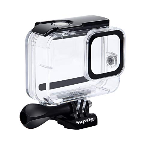 Suptig Funda protectora impermeable compatible con GoPro Hero 8 negro impermeable 60 metros