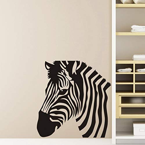 SUPWALS Pegatinas de pared Etiqueta De La Pared De Cebra Zebre Decal Zebre Carteles Vinilo Wall Art Decals Decoración Decal Decor Mural África Animal Zebra Sticker 40X42Cm