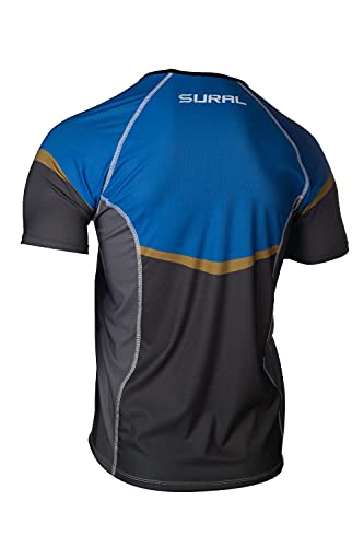 SURAL - Camiseta M/C Running RT-03802200 - Negro - Azul, S