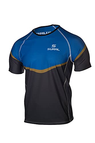 SURAL - Camiseta M/C Running RT-03802200 - Negro - Azul, S