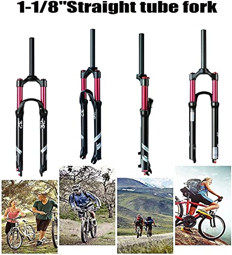 Suspensión Bicicleta Montaña Horquillas Delanteras 26 27,5 29 Pulgadas,1-1/8 'Aleación Magnesio Ligero Control Cable Aire Bicicleta MTB Amortiguador 28,6 Mm,Control Hombro A,29