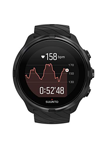 Suunto 9 Reloj Deportivo GPS con batería de Larga duración y medición del Ritmo cardiaco en la muñeca, Unisex-Adulto, Negro, Talla Única