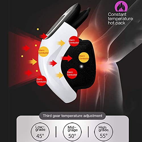 SUYUDD Masajeador De Rodilla Inteligente, Instrumento Reumático De Acupuntura con Vibración con Calefacción por Infrarrojos De Compresión De Airbag para La Articulación De La Rodilla Y El Hombro