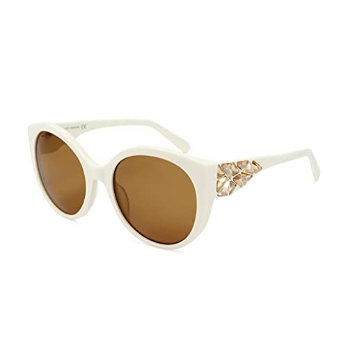 Swarovski SK0174-5721E Gafas, White/Brown, 57/21/140 para Mujer