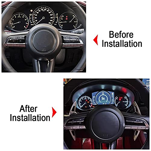 SXSM Interior del Coche D-S-G Palanca Cambios Extender Palanca Cambios para Mazda 3 2019 para CX30 para MX30 2020 2021 para CX-30 para MX-30 E-SKYACTIV-G Turbo (Color : Plata)