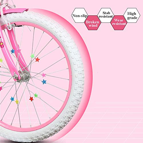 SYCHONG Bicicletas para Niños, Bicicletas Individual Plegable Velocidad, La Princesa del Viento De Estudiantes De Coches, Adecuado para Las Niñas 8-16 Años De Edad,1pink,22inches