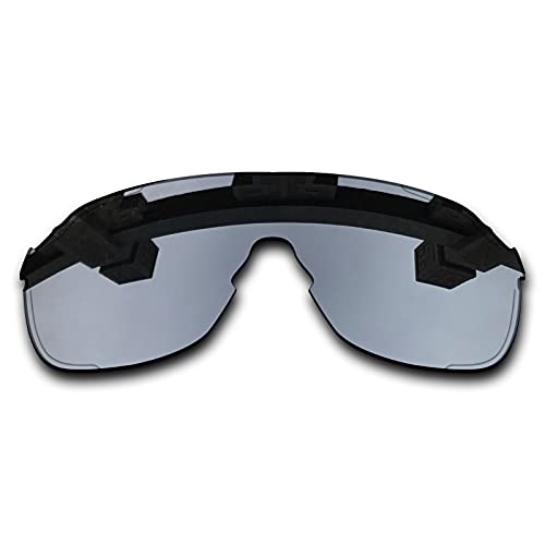 SYEMAX Lentes de repuesto para espejo polarizado compatibles con Oakley EVZero Stride (OO9386) Sunglass - Múltiples opciones, Titanio plateado polarizado, Talla única