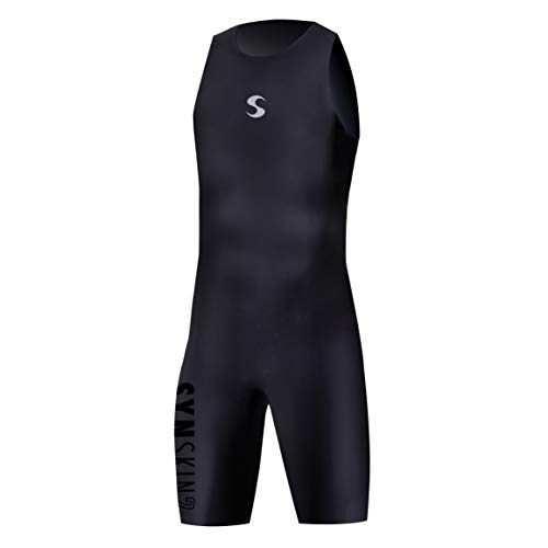 Synergy Triathlon Swimskin - Skinsuit Ironman USAT & FINA Approved, Negro , XX-Large
