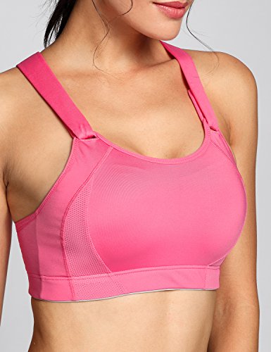 SYROKAN - Sujetador Deportivo de Rebound Racer para Mujer Rosa ES:85G (EU 70G)