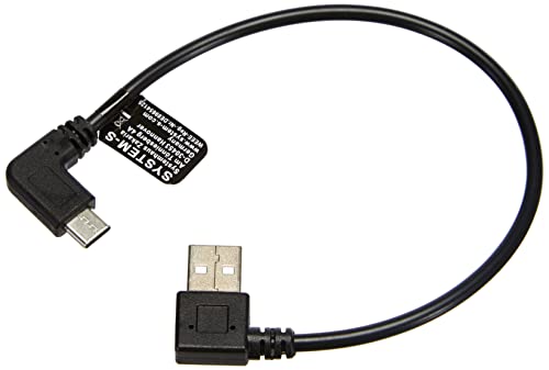 System-S USB 3.1 Cable tipo C a USB 2.0 Cable de enchufe de ángulo 2.0, 27 cm