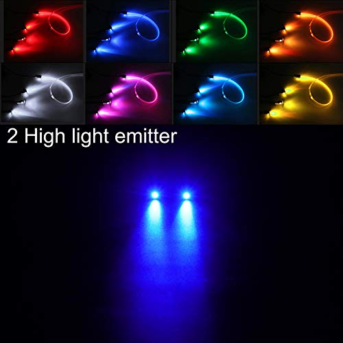 TABEN Car Ambient Light RGB App Control Lámpara de luz Decorativa DIY Reajuste Tubo de Fibra óptica Flexible 64 Colores Iluminación Interior Atmósfera Luz 1W DC 12V 3m