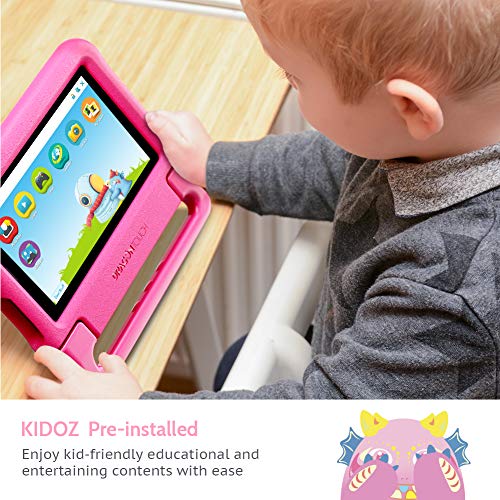 Tablet Niños, Tableta Infantil 7 Pulgadas Android 10.0 Quad Core 2G+32G Doble Cámara Kid-Proof Funda Tablet Educativo Niños