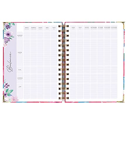 Takenote Agendas - Alice - Agenda Académica 2021-2022- Semana Vista - Dietario Castellano e Inglés - 224 páginas - Tamaño A5 - 16 x 21 cm- Anillas Bronce- Incluye Bolígrafo y Pegatinas