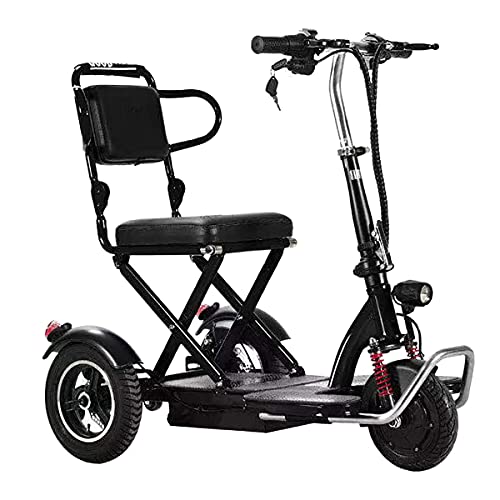 Takmeway Triciclo eléctrico Plegable Scooter Anciano scootle de sillas de Ruedas eléctrico,Negro,55km