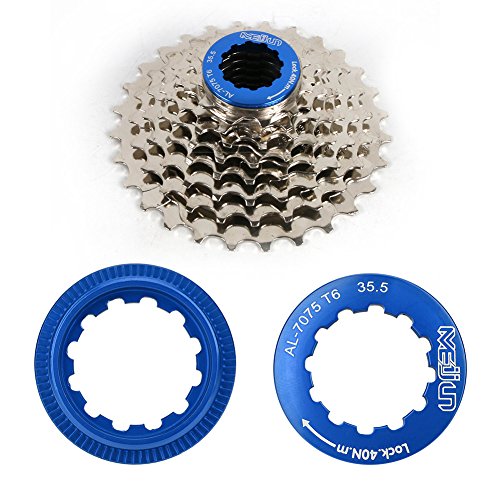 Tapa de Cassette de Ciclismo Volante de Bicicleta Cubierta de Anillo Bloqueo de Casete de Bicicleta Compacta (Azul)