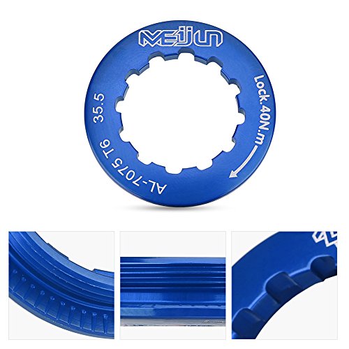 Tapa de Cassette de Ciclismo Volante de Bicicleta Cubierta de Anillo Bloqueo de Casete de Bicicleta Compacta (Azul)