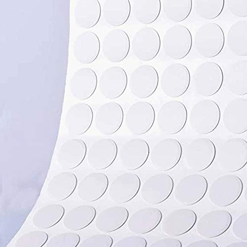 Tapa Embellecedora Adhesiva 4 Hojas (216PCS) Tapas para Orificios de Tornillo Autoadhesivo Tornillo Agujero Cap Cover Pegatina de Agujero de Tornillo Blanco 21mm, para Pegar Mueble Agujero de Tornillo