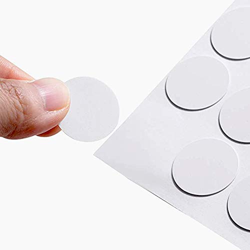 Tapa Embellecedora Adhesiva 4 Hojas (216PCS) Tapas para Orificios de Tornillo Autoadhesivo Tornillo Agujero Cap Cover Pegatina de Agujero de Tornillo Blanco 21mm, para Pegar Mueble Agujero de Tornillo