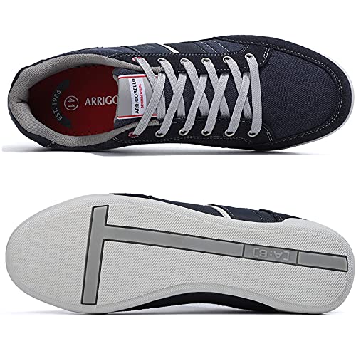 TARELO Zapatillas Hombre Casual Sneaker Moda Deportivas Interior Zapatos Gimnasia Comodos Exterior Running Deportes Talla 41-46 (Azul Marino, Numeric_45)