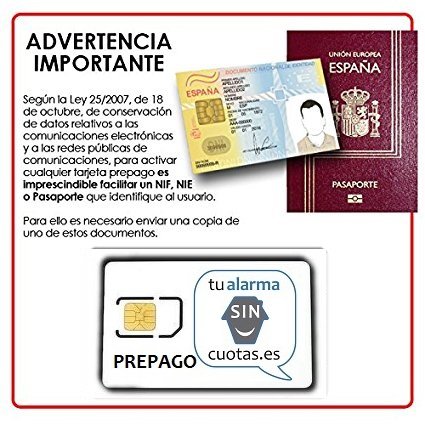 Tarjeta SIM con 5€Gratis o 500MB/mes, Multiformato y va con el Pin borrado/eliminado | con Pago por Uso Opcional | para Alarmas, Relojes, localizadores,etc | gsm 2G/3G/4G | Llamadas | SMSs | Datos