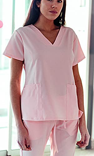 Teamwork Pantalón Sanitario Mujer, Tejido Elástico. Uniforme Sanitario, Médico, Enfermera, Dentista, Estética, Veterinaria. Mujer Rosa Fucsia S