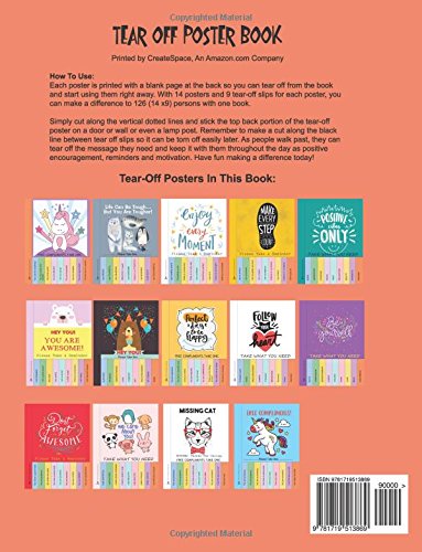 Tear Off Poster Book: pread Positive Vibes Affirmations And Thoughts With Tear-Off Posters: Volume 2 (Tear Off Posters Flyers Book Motivation Positive Words Affirmation Series)