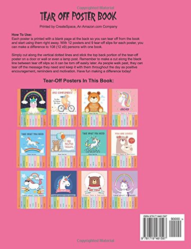 Tear Off Poster Book: Spread Positive Vibes Affirmations And Thoughts With Tear-Off Posters: Volume 1 (Tear Off Posters Flyers Book Motivation Positive Words Affirmation Series)