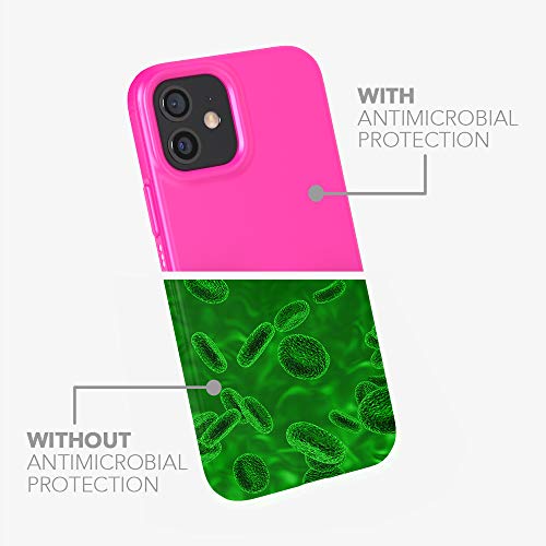 tech21 EVO Slim - Carcasa para Apple iPhone 12 y 12 Pro 5G, diseño Antimicrobiano con protección contra gérmenes de 2,4 Metros, Color Fucsia