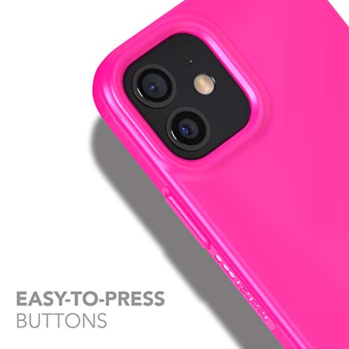 tech21 EVO Slim - Carcasa para Apple iPhone 12 y 12 Pro 5G, diseño Antimicrobiano con protección contra gérmenes de 2,4 Metros, Color Fucsia