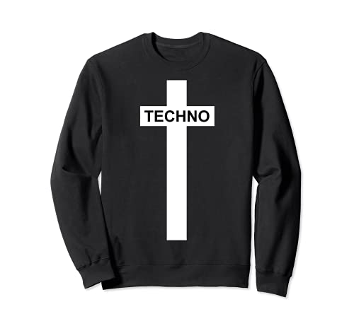 Techno Religion Cruz Blanca - Regalo Techno Sudadera