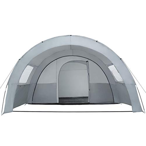 TecTake 403514 Tienda de campaña Familiar para 6 Personas, Tienda Grande para Camping Tipo túnel con mosquiteras en Las Ventanas