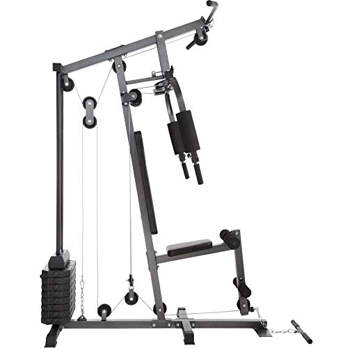 TecTake Multiestación Maquina de musculación | Módulo de Mariposa | Estribo para piernas | 8x4,5 kg & 1x3,5 kg | Barra - Varios Modelos (Typ 1 | No. 402756)