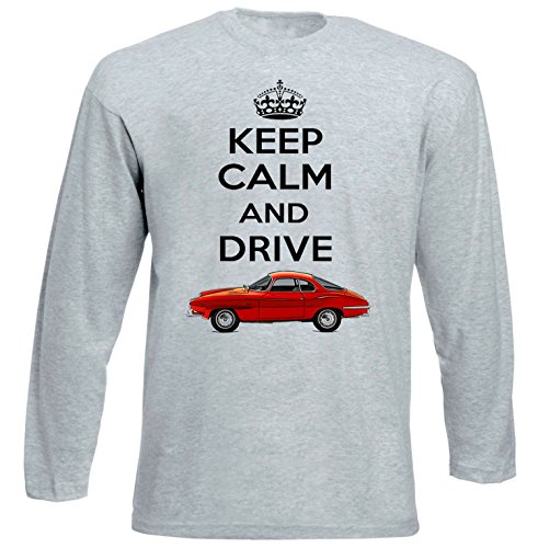 TEESANDENGINES - Camiseta de manga larga para hombre Alfa Romeo Giulia 1600 Sprint Speciale Keep Calm Grey Gris gris M