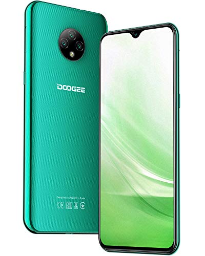 Teléfono Móvil Libres, DOOGEE X95 Android 10 Smartphone Libre 4G, Pantalla 6,52 Pulgadas, 4350mAh Batería, Smartphone Barato Dual SIM, Triple Cámara 13MP+5MP, 16GB ROM, 128GB SD, Face ID - Verde