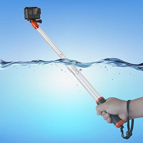 TELESIN Extensible 14" ~ 24" Poste Telescópico Selfie Stick Palo Flotante / Agarre de Mano Impermeable con Soporte Clip Remoto para GoPro Hero 2018/7/6/5/4/3, SJCAM, Xiaomi Yi Cámara Accesorios
